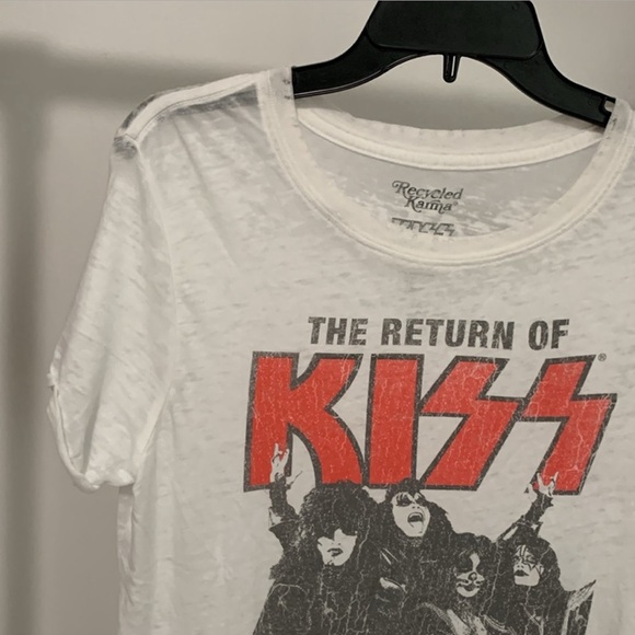recycled karma distressed KISS concert band tee - Picture 5 of 9